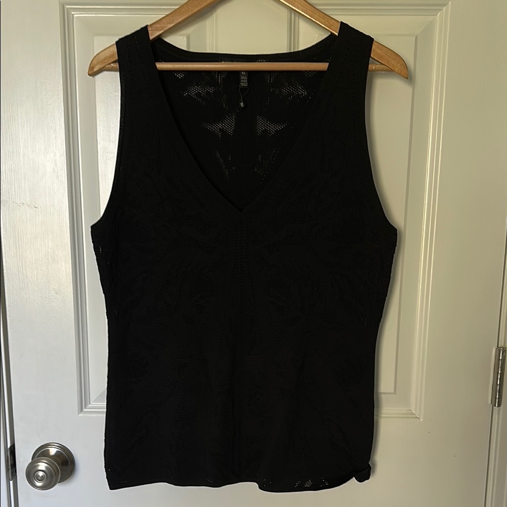 WHBM Black Summer Tank Sweater VNeck size XL